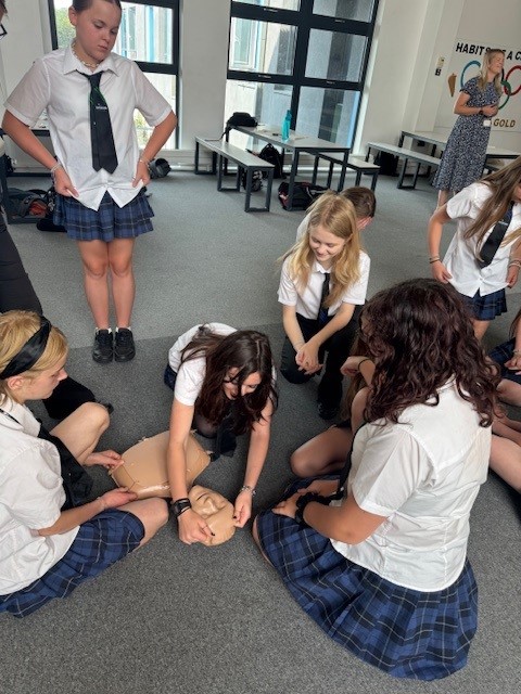 Dartmouth Careers Day learning First Aid.